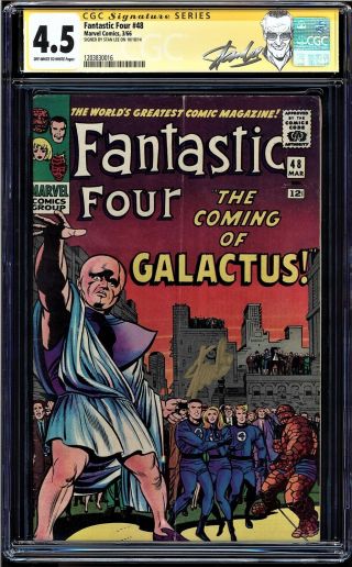 Fantastic Four 48 Cgc 4.  5 Oww Pages Ss Stan Lee Cgc 1203830016