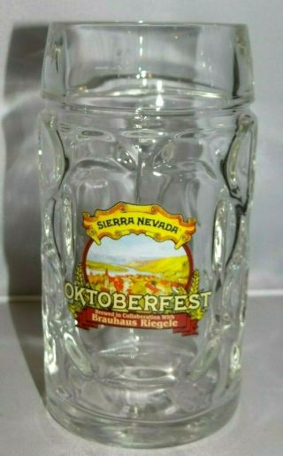 Sierra Nevada Oktoberfest 0.  5l Dimpled Beer Glass Mug Stein Brauhaus Riegele