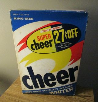 Vintage Cheer Laundry Detergent Nos Large Box Procter & Gamble L@@k
