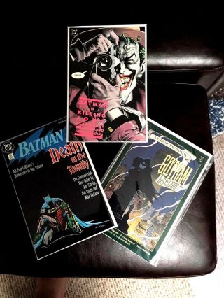 Batman Killing Joke 2nd Print & Death In The Family & Gotham Gaslight 3 Books