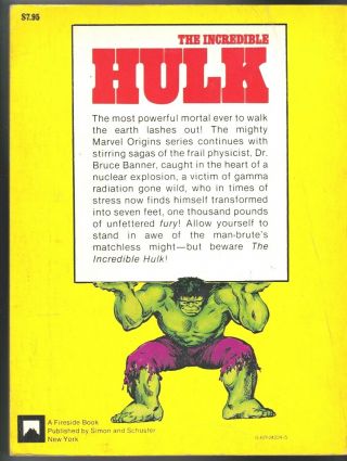 THE INCREDIBLE HULK BY STAN LEE FIRESIDE BOOK SC 1978 KIRBY DITKO KANE AYERS 2