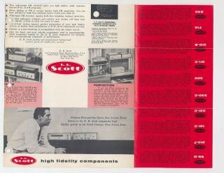 H.  H.  Scott Sales Brochure ' High Fidelity Tube Amps Preamps ' 99 - D 300 710 210 - F 3