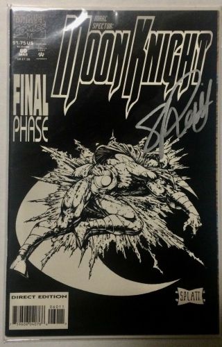 Moon Knight 60 Signed By Artist Stephen Platt Marvel Modern Age