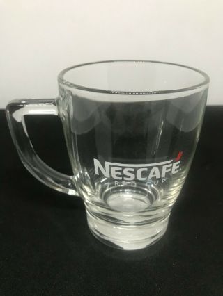 Nescafe Coffee Glass Mug Cup Nestle Thailand 4.  2” Rare Limited Edition