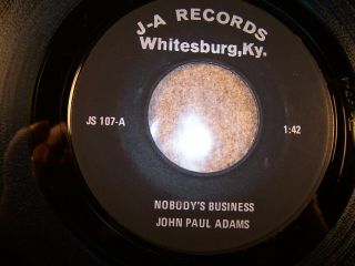 Whitesburg Ky Bluegrass 45 John Paul Adams - Nobody 