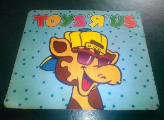 Vintage Toys " R " Us Geoffrey The Giraffe Light Blue Computer Mouse Pad Rare