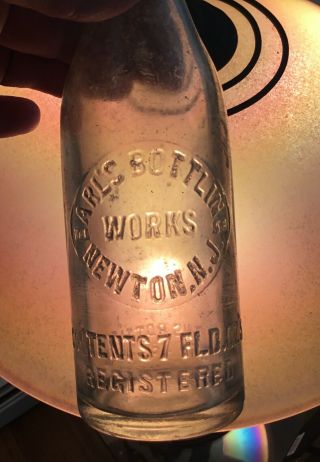 Old Newton Nj Sussex County Soda Bottle Earls Bottling Advertising 7 Oz