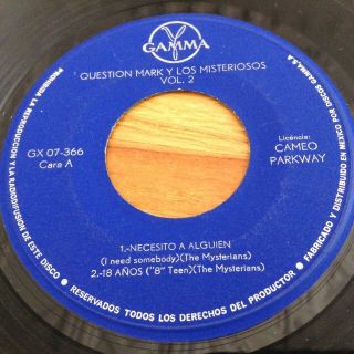 QUESTION MARK & MYSTERIANS I NEED SOMEBODY 1967 GARAGE FREAKBEAT PSYCH EP 45 3