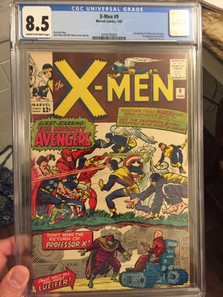 The X - Men 9/cgc 8.  5 Universal/1st Meeting Of Avengers & X - Men