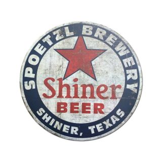 Shiner Beer Shiner Texas Vintage Style Round Tin Sign Metal Sign Metal Decor.