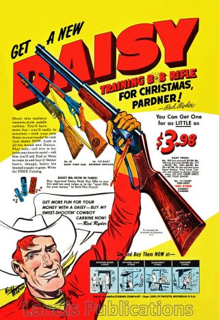 1953 Red Ryder Daisy Bb Carbine Rifle Poster - As Seen In " A Christmas Story "