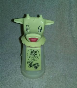 Vintage Cow Sippy Straw Cup 