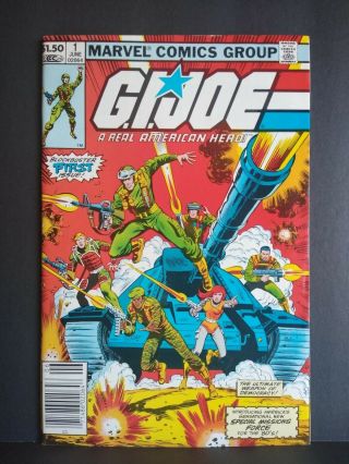 Gi Joe 1 (1982) Newsstand Variant First Snake Eyes Marvel Comics Vf,  Or Better