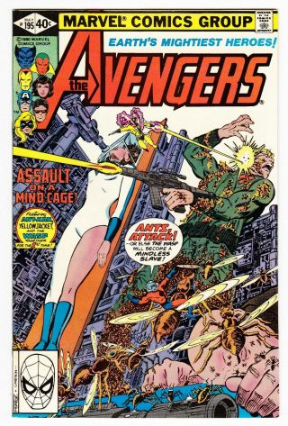 Avengers 195 Vf/nm (9.  0) 1st Taskmaster In Cameo Marvel Comics 1980