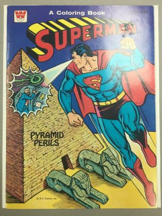 Whitman 1397 Superman Pyramid Perils Coloring Book Vf