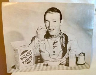 Vintage Roy Rogers Wheaties Cereal Advertising Poster Picture 14 " X 11 "
