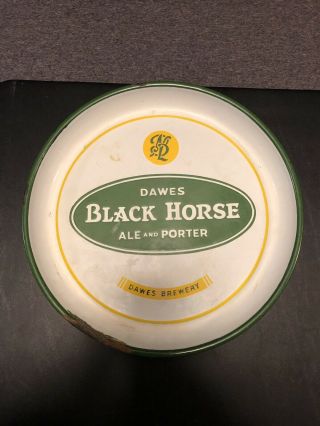 Dawes Black Horse Beer Tray Porcelain 1940’s