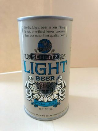 Schlitz Light Beer Can,  Schlitz Brg,  Foil Label Test Can,  Pull Tab