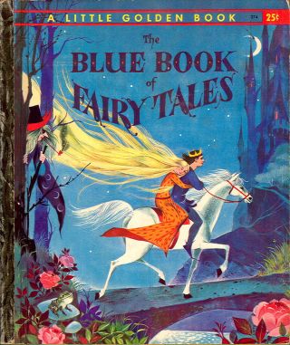 LITTLE GOLDEN BOOK PAINTED COVER ART BLUE FAIRY GORDON LAITE 1959 374 8