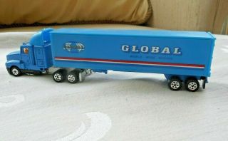 Rare Road Champs 1987 Kenworth T600a Global Moving Co.  Semi And Trailer
