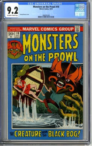 Monsters On The Prowl 19 (1972) Cgc 9.  2 Nm - Oww Pg Creature From The Black Bog
