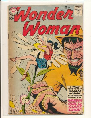 Wonder Woman 109 G/vg Cond.  Bottom Centerfold Staple Detached