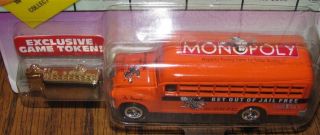 Hasbro 1956 Chevy Bus & Monopoly Game Token Toy Get Out Of Jail Johnny Lightning 2