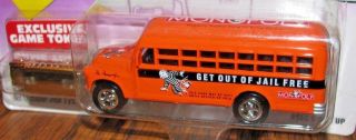Hasbro 1956 Chevy Bus & Monopoly Game Token Toy Get Out Of Jail Johnny Lightning 3