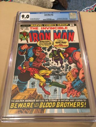 Iron Man 55 Cgc 9.  0 White Pages First Thanos First Drax The Destroyer