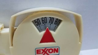 Vintage Morco EXXON Gasoline Bathroom Scale Type Dial Round Thermometer Sign 2