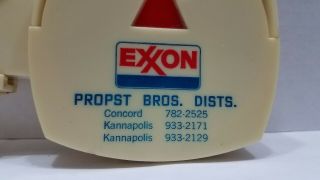 Vintage Morco EXXON Gasoline Bathroom Scale Type Dial Round Thermometer Sign 3
