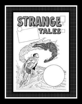 Jack Kirby Strange Tales 107 Rare Production Art Cover Monotone