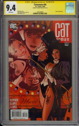 Catwoman 58 - Cgc 9.  4 - Signed By Adam Hughes - Zatana App.  - 195130700