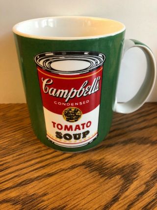 Vintage Green Andy Warhol Campbell’s Tomato Soup Mug/cup Collectible
