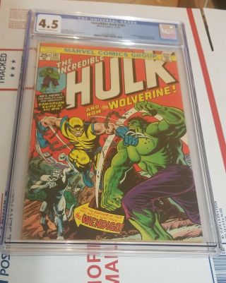 The Incredible Hulk 181 Cgc 4.  5 Vg,  - 1st App Of Wolverine X - Men Marvel 1974