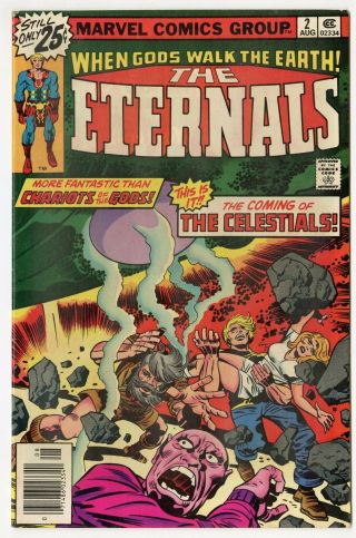 Eternals 2 Vf/nm 9.  0 Ow/white Pages Jack Kirby Art Marvel 1976 M