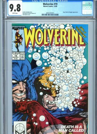 Wolverine 19 Cgc 9.  8 White Pages Byrne Cover & Art Marvel Comics 1989