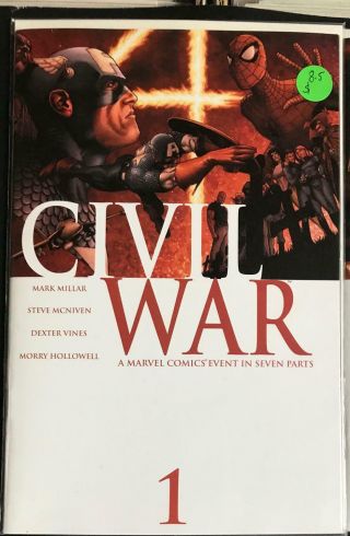 Civil War 1,  2,  3,  4,  5,  6,  7 Avg Grade VF,  /NM - Marvel Comics 2006 Complete Series 2