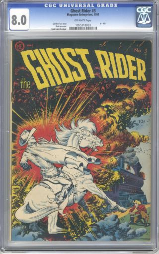 Ghost Rider 3 Cgc 8.  0 Frank Frazetta Cover Art