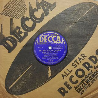 Andrews Sisters Bobby Hackett Bei Mir Bist Du Schon Decca 1562 78rpm Hear