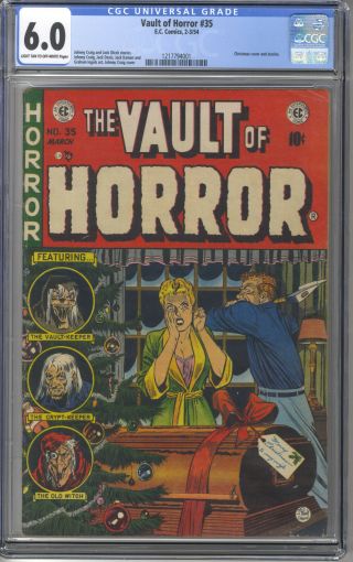 Vault Of Horror 35 Cgc 6.  0 Golden Age Ec Horror Classic Christmas Cover