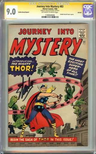 Journey Into Mystery 83 Cgc 9.  0 Ss Stan Lee Origin 1st Appearance Of Thor Grr