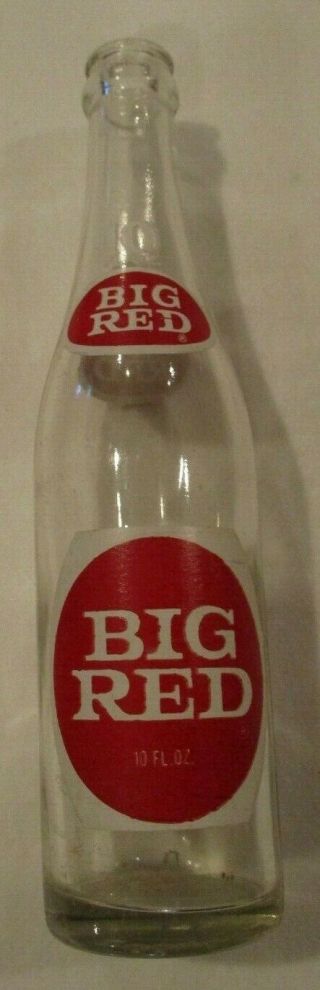 Rare Vintage Big Red 10oz Soda Bottle - Waco Texas -