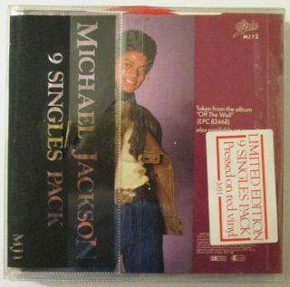 Michael Jackson Red Vinyl 7 " Singles Rare Set Of 9 U.  K.  -