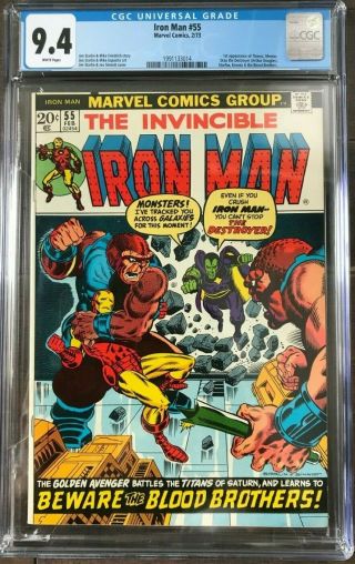 Iron Man 55 Cgc 9.  4 1st Appearance Of Thanos Key Issue L@@k