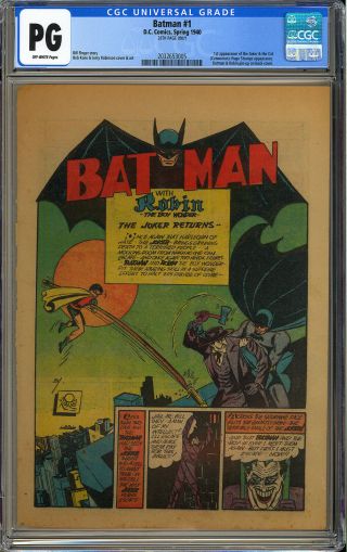 Batman 1 (page 26 Only) 1st App.  The Joker Classic Splash Page Dc Cgc 1940