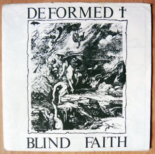 Deformed - Blind Faith - 1985 Fold Out Poster Sleeve.  Christian Death