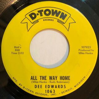 Dee Edwards " All The Way Home " (d - Town) Rare Northern Soul 45 Hear