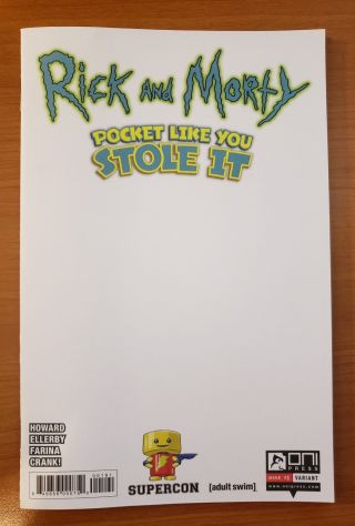 Rick And Morty Pocket Like You Stole It 1 Blank Variant Florida Supercon