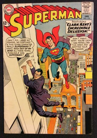 Superman 174 Comic Book Dc 1965 Silver Age 12 Cent Batman Superboy Mr Mxyzptlk